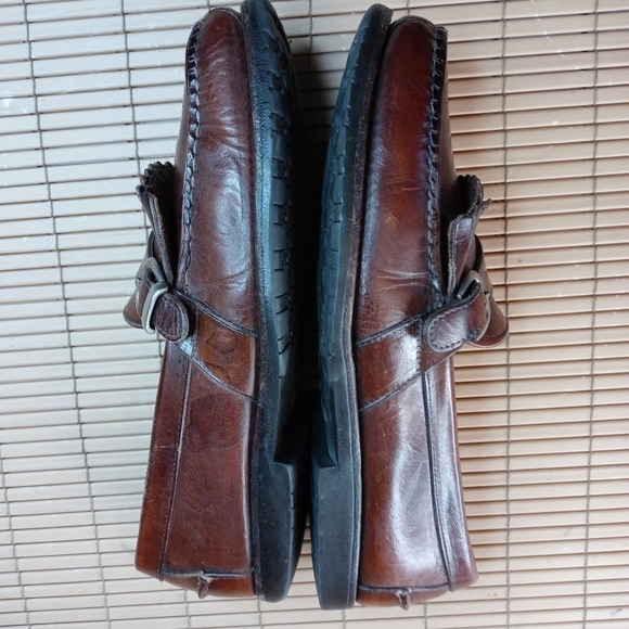 ALLEN EDMONDS Waterbury Brown Sz 11.5 B Men Kiltie Buckle Loafers. 404pem - Picture 9 of 10